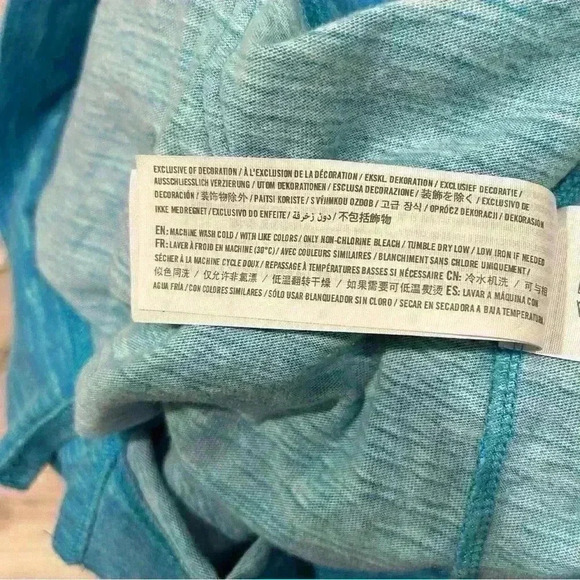 Hollister Lightweight Pullover Hoodie Turquoise Long Sleeve Shirt Size M - Picture 6 of 7